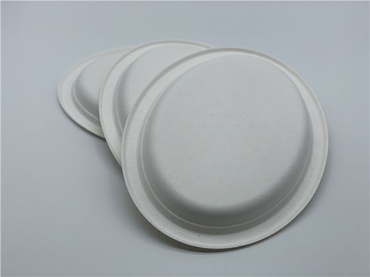 Food Grade Biodegradable Sugarcane Bagasse Plates Round Eco-friendly Food Container