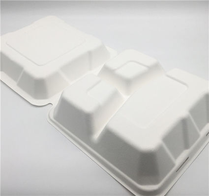 Microwavable 23×22×5cm 45g Biodegradable Takeout Containers
