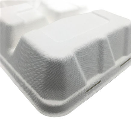Microwavable 23×22×5cm 45g Biodegradable Takeout Containers