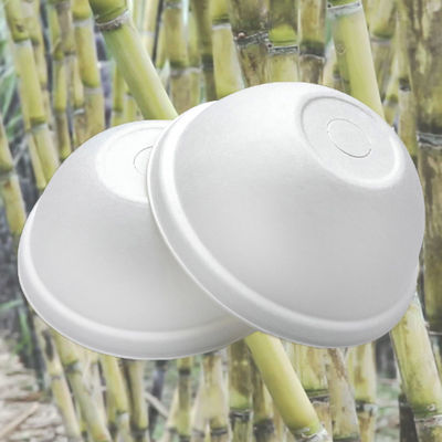 Round Tea Cup Cover Eco Biodegradable Paper Pulp Sugarcane Paper Boba Tea Cups 12oz16oz Dome Lids