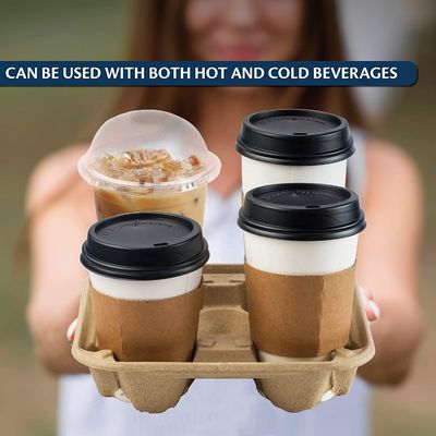 Stackable No Spill 2 4 Paper Cup Holder Tray For Coffee Bar