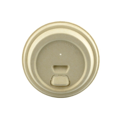 80mm Eco-friendly Cup Lids Sugarcane Bagasse Pulp 100% biodegradable
